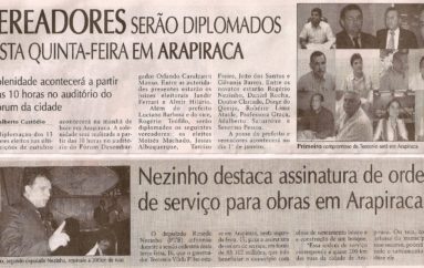 Nezinho destaca assinatura de ordem de serviço  para obras em  Arapiraca