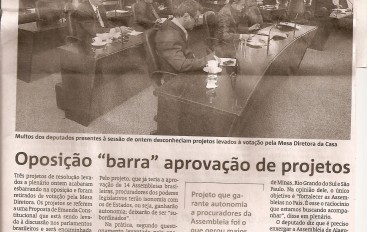 Oposição “barra” aprovação de projetos