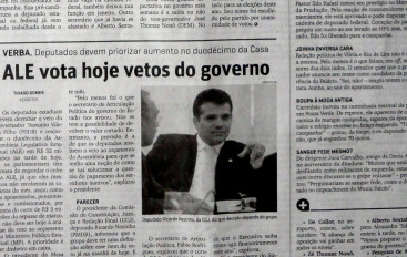 ALE vota hoje vetos do governo