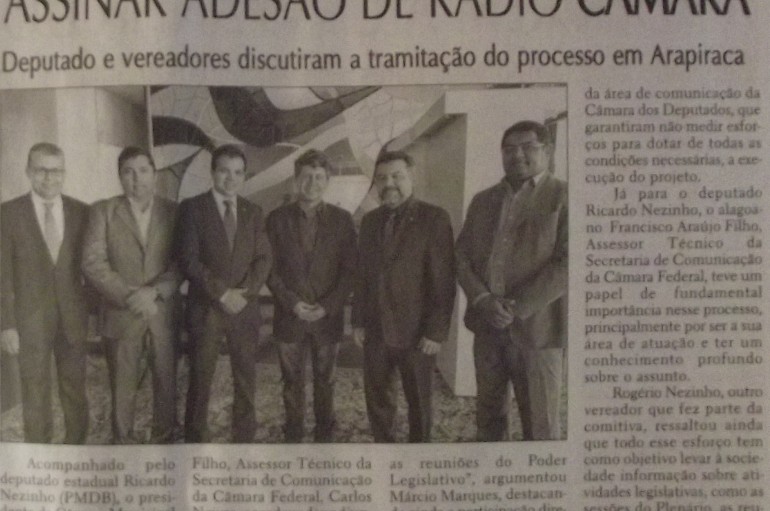 Deputado vai à Brasília assinar adesão de rádio Câmara