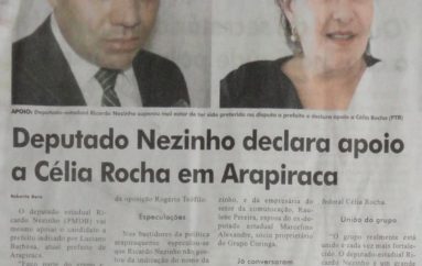 Deputado Nezinho declara apoio a Célia Rocha em Arapiraca