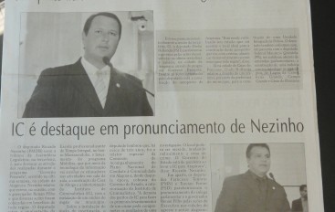 IC é destaque em pronunciamento de Nezinho