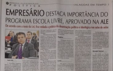 Empresário destaca  importância do programa Escola Livre, aprovado na ALE