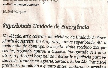 Superlotada Unidade de Emergência