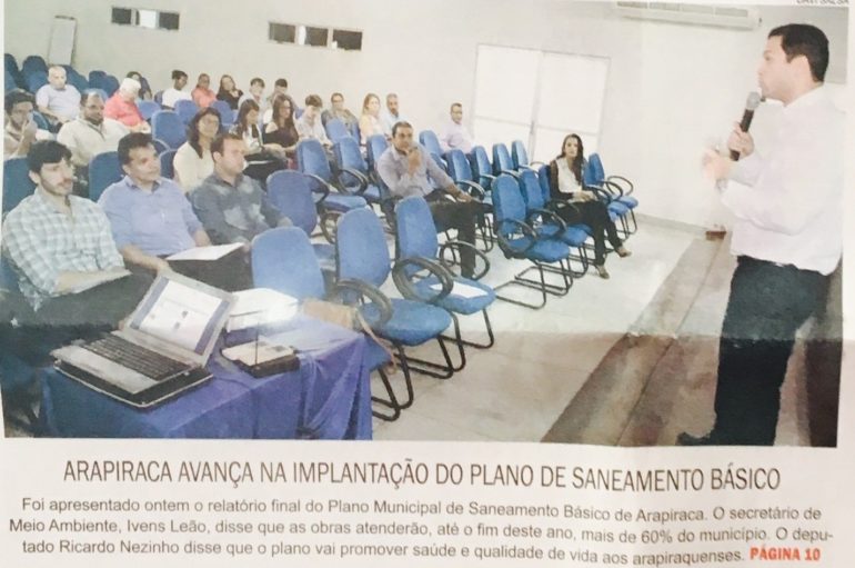 Arapiraca avança na implantação do plano de saneamento básico