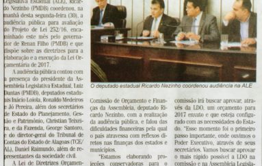 Ricardo Nezinho coordena audiência pública para debater orçamento de 2017