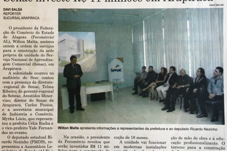 SENAC investe R$ 11 milhões em Arapiraca