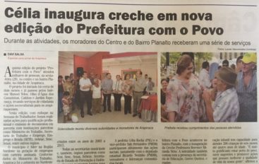 Célia inaugura creche em nova edição do prefeitura com o povo