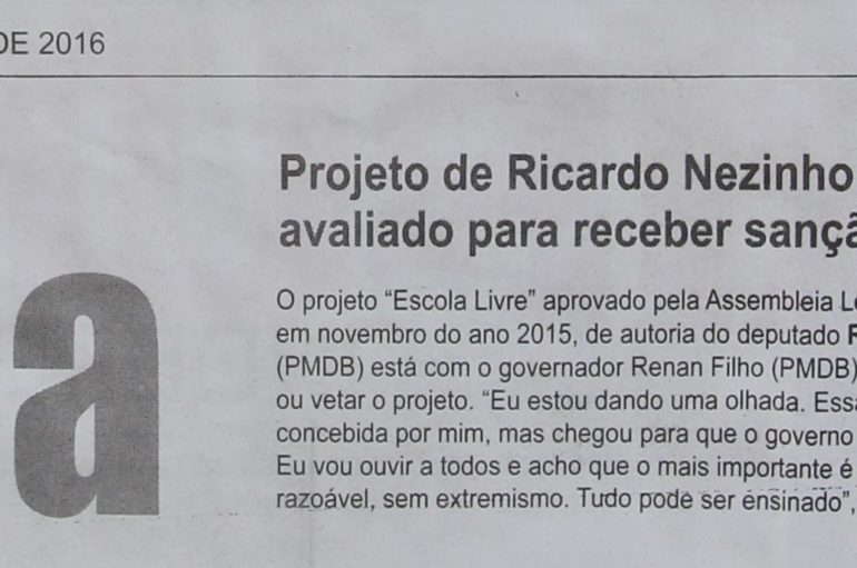 Projeto de Ricardo Nezinho ainda será avaliado para receber sanção ou veto