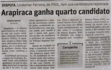 Arapiraca ganha quatro candidatos