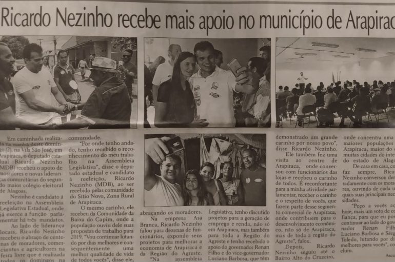 Ricardo Nezinho recebe mais apoio no município de Arapiraca