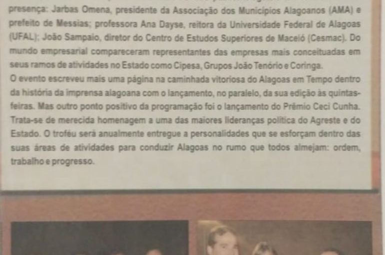 Alagoas em Tempo comemora 4 anos da sua fundação