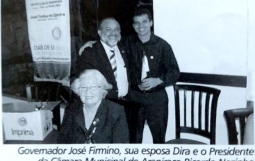 Governador José Firmino, sua esposa Dira e o Presidente da Câmara de Vereadores de Arapiraca Ricardo Nezinho