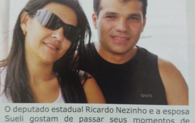 Deputado Ricardo Nezinho e sua esposa Sueli na Barra de São Miguel