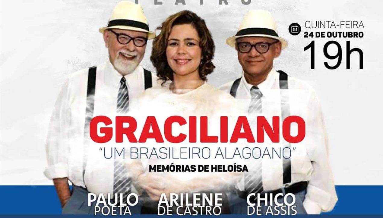 Hoje em Arapiraca: espetáculo sobre Graciliano Ramos tem entrada 0800 e ator global