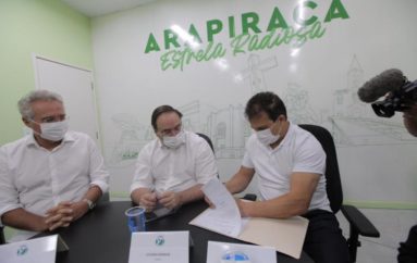Deputado Ricardo Nezinho participa de solenidade de assinatura da ordem de serviço para início das obras do Centro de Convenções de Arapiraca